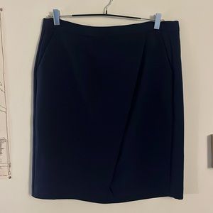 Banana Republic Navy Faux Wrap Skirt